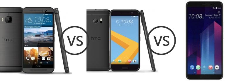 Htc One M10 Vs Htc 10 Vs Htc U11 Plus Phone Comparison