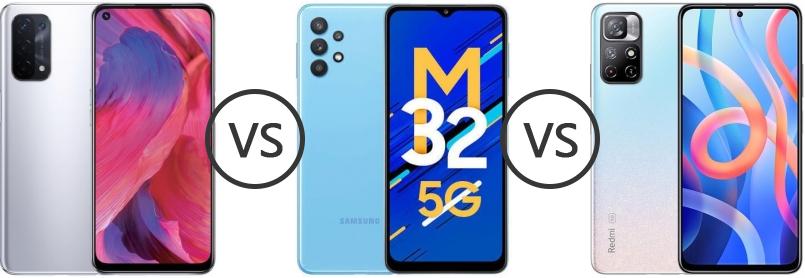 compare oppo a74 and samsung m32 5g