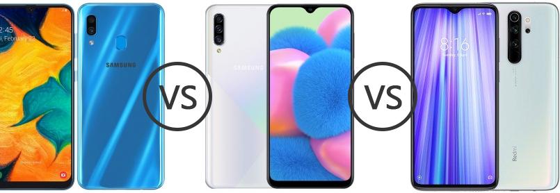 galaxy a30s vs redmi note 8