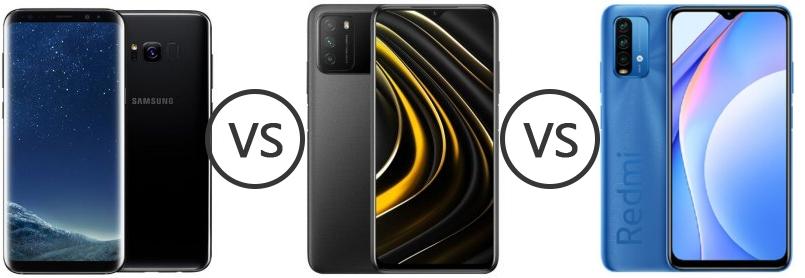 samsung s8 plus vs redmi note 9