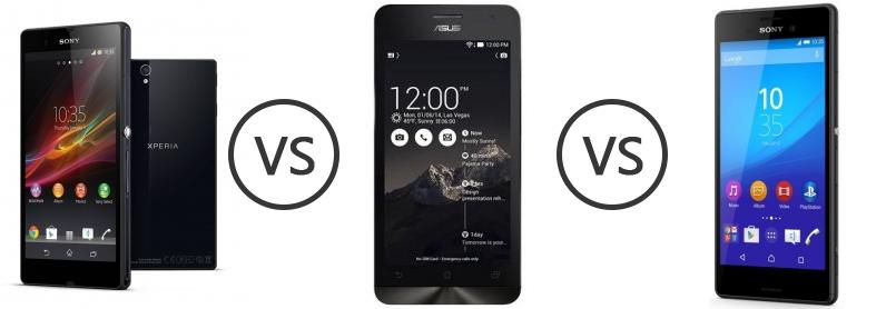 Sony Xperia Z Vs Asus Zenfone 5 Vs Sony Xperia M4 Aqua Phone Comparison