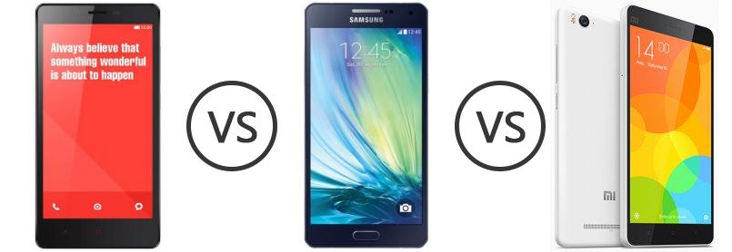 Xiaomi Redmi Note 4G vs Samsung Galaxy A7 vs Xiaomi Mi 4i ...