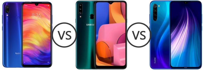 samsung a20s vs redmi note 7