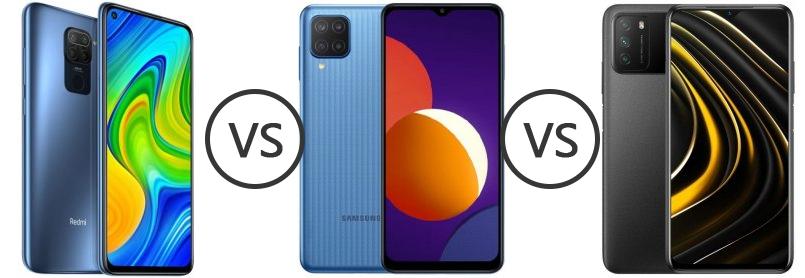 galaxy m12 vs redmi note 9