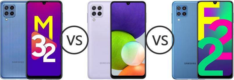 compare samsung m32 and f22