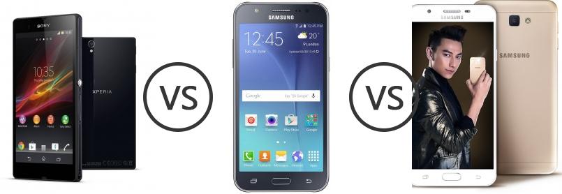 Sony Xperia Z Vs Samsung Galaxy J7 Vs Samsung Galaxy J7 Prime